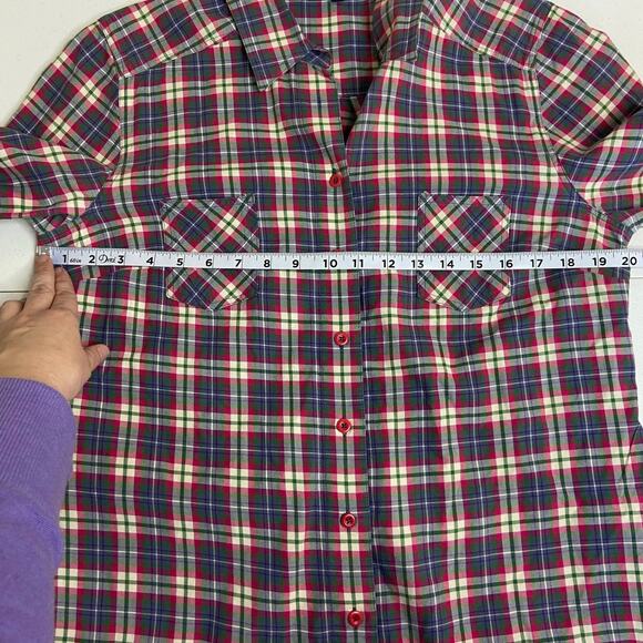 Boden Button Up Long Sleeve Plaid Shirt Women's 16 Casual Outdoor Ranch Country - Picture 7 of 9